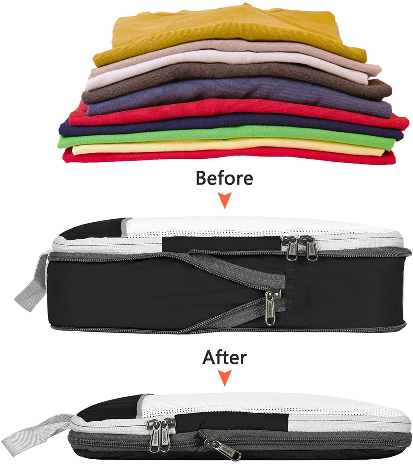 Compression Packing Cubes — 6-Piece Travel Organizer Set with Shoe Bag — view 7 of 8